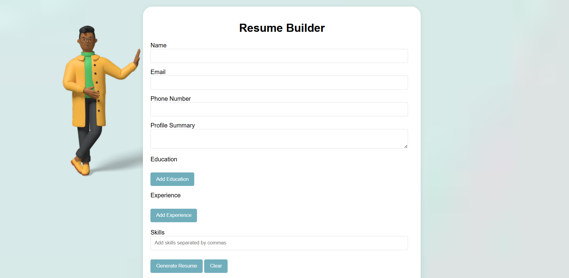 Resume builder